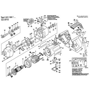 для дрели Bosch 230 V 0601120703, деталировка 1