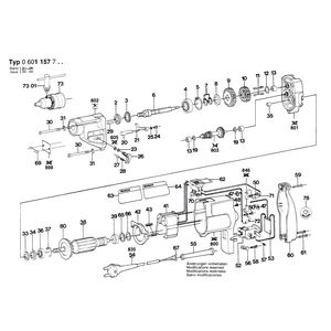 для дрели Bosch 230 V 0601157703, деталировка 1