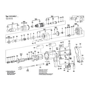 для дрели Bosch ELECTRONIC 220 V 0601415703, деталировка 1