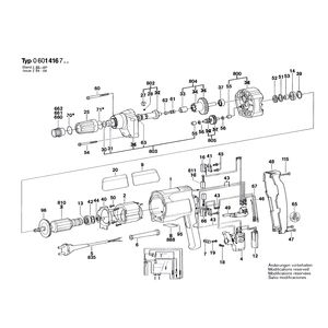 для дрели Bosch ELECTRONIC 220 V 0601416703, деталировка 1