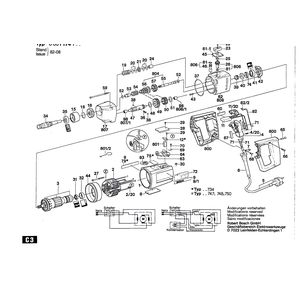 для дрели Bosch ELECTRONIC 230 V 0601174703, деталировка 1