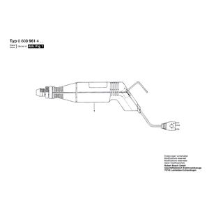 для дрели Bosch MBM 40 230 V 0603961403, деталировка 1