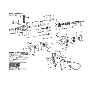 для дрели Bosch UB2J77 220 V 0601103003, деталировка 1