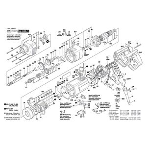 для дрели алмазного сверления Bosch GDB 1600 DE 230 V 0601188603, деталировка 1