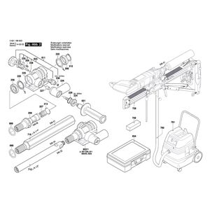 для дрели алмазного сверления Bosch GDB 1600 DE 230 V 0601188603, деталировка 2