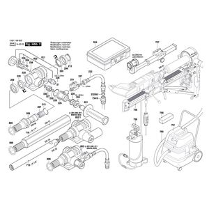 для дрели алмазного сверления Bosch GDB 1600 WE 230 V 0601189603, деталировка 2