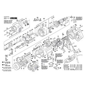 для дрели алмазного сверления Bosch GDB 1600 WE 230 V 0601189703, деталировка 1