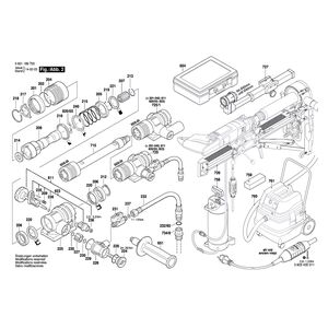 для дрели алмазного сверления Bosch GDB 1600 WE 230 V 0601189703, деталировка 2