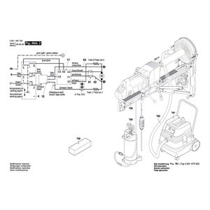 для дрели алмазного сверления Bosch GDB 2200 WE 230 V 060118A703, деталировка 2