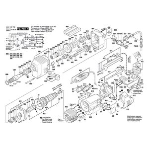 для дрели алмазного сверления Bosch GDB 2500 WE 230 V 060118P703, деталировка 1