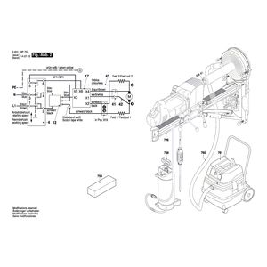 для дрели алмазного сверления Bosch GDB 2500 WE 230 V 060118P703, деталировка 2