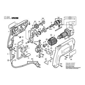 для дрели Bosch GBM 1 230 V 0601136003, деталировка 1