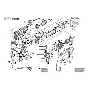 для дрели Bosch GBM 10 SRE 230 V 0601137560, деталировка 1