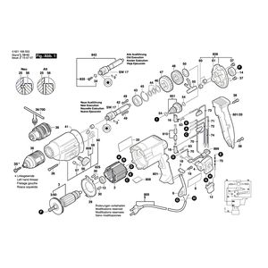 для дрели Bosch GBM 10-2 RE 230 V 0601168503, деталировка 1