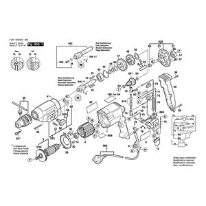 для дрели Bosch GBM 13-2 RE 230 V 0601169503, деталировка 1