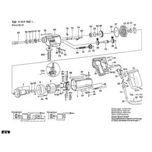 для дрели Bosch GBM 16-2 E 230 V 0601102103, деталировка 1