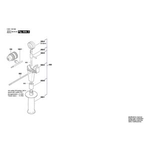 для дрели Bosch GBM 16-2 RE 230 V 0601120503, деталировка 2