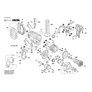 для дрели Bosch GBM 1600 RE 230 V 3601AB0000, деталировка 1