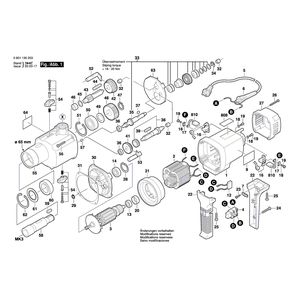 для дрели Bosch GBM 32-4 230 V 0601130203, деталировка 1