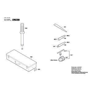 для дрели Bosch GBM 32-4 230 V 0601130203, деталировка 2