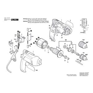 для дрели Bosch GBM 6 230 V 0601145003, деталировка 1