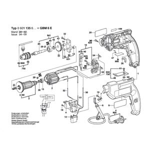 для дрели Bosch GBM 6 E 230 V 0601135603, деталировка 1