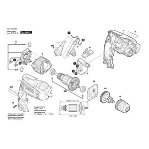 для дрели Bosch GBM 6 RE 230 V 3601D72600, деталировка 1