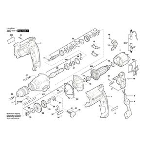 для дрели Bosch GBM13-2 RE 230 V 3601AB2001, деталировка 1