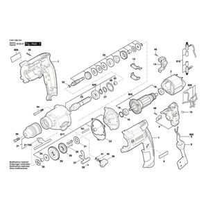 для дрели Bosch GBM13-2RE 230 V 3601AB2004, деталировка 1