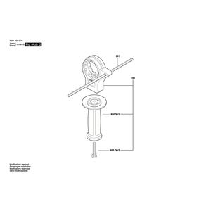 для дрели Bosch GBM13-2RE 230 V 3601AB2004, деталировка 2