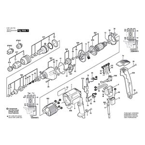 для дрели-шуруповерта Bosch GSR 6-20 TE 230 V 0601423703, деталировка 1