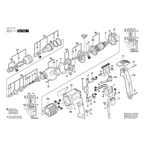 для дрели-шуруповерта Bosch GSR 6-25 TE 230 V 0601421703, деталировка 1