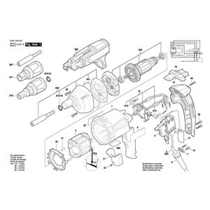 для дрели-шуруповерта Bosch GSR 6-25 TE 230 V 3601D45001, деталировка 1