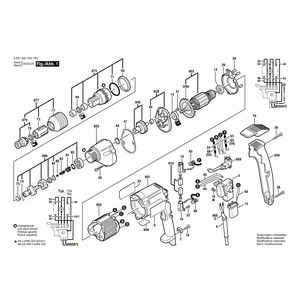 для дрели-шуруповерта Bosch GSR 6-40 TE 230 V 0601420703, деталировка 1