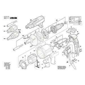 для дрели-шуруповерта Bosch GSR 6-45 TE 230 V 3601D45100, деталировка 1