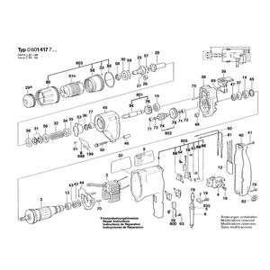 для шуруповерта Bosch GSR 6-6 KE 220 V 0601417703, деталировка 1