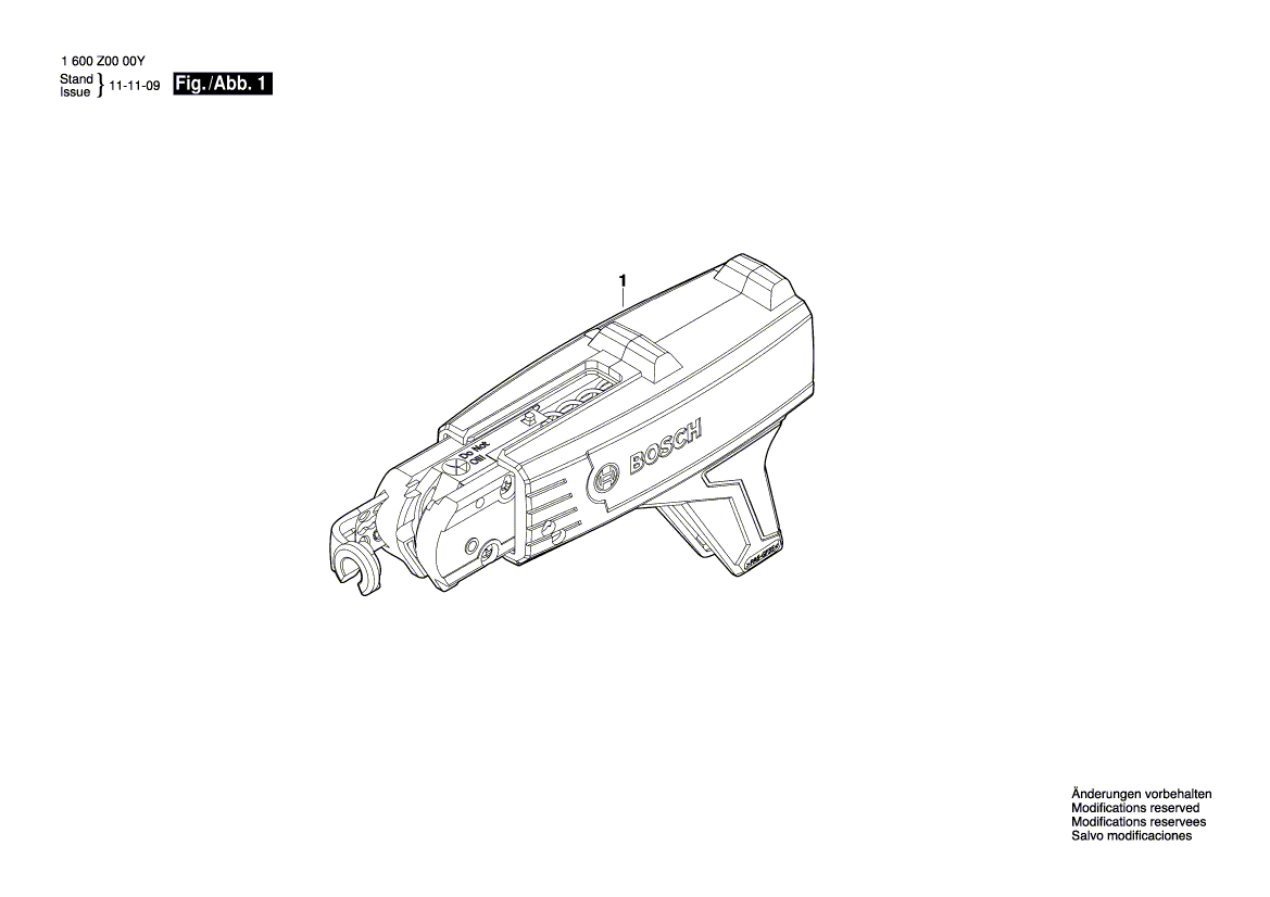 для шуруповерта Bosch MA 55 1600Z0000Y, деталировка 1