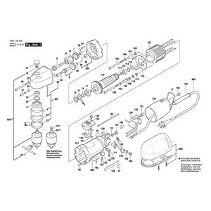 для угловаой дрели Bosch GWB 10 230 V 0601132003, деталировка 1