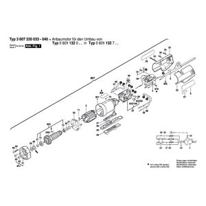 для угловаой дрели Bosch GWB 10 230 V 0601132003, деталировка 2