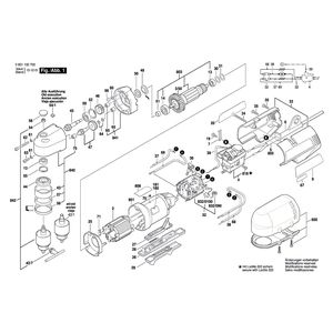 для угловаой дрели Bosch GWB 10 RE 230 V 0601132703, деталировка 1