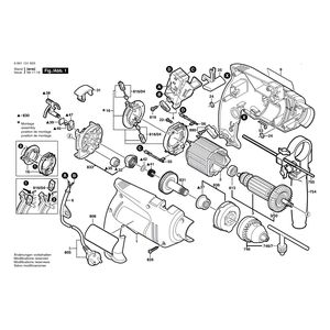 для ударной дрели Bosch GSB 13 RE 230 V 0601131603, деталировка 1