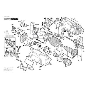 для ударной дрели Bosch GSB 13 RE 230 V 0601131703, деталировка 1