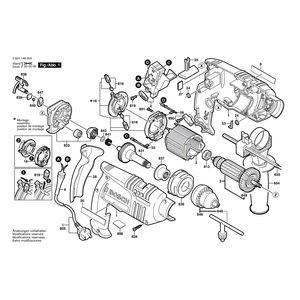 для ударной дрели Bosch GSB 16 230 V 0601148003, деталировка 1