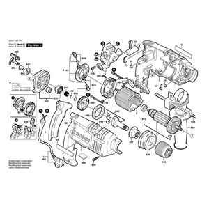 для ударной дрели Bosch GSB 16 RE 230 V 0601148703, деталировка 1