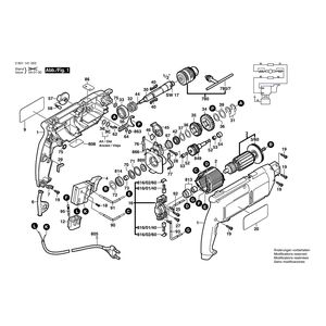 для ударной дрели Bosch GSB 18-2 230 V 0601141003, деталировка 1