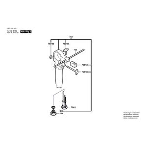 для ударной дрели Bosch GSB 18-2 230 V 0601141003, деталировка 2