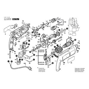 для ударной дрели Bosch GSB 18-2 RE 230 V 0601141603, деталировка 1