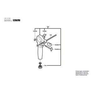 для ударной дрели Bosch GSB 18-2 RE 230 V 0601141603, деталировка 2