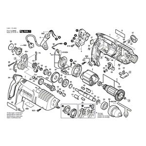 для ударной дрели Bosch GSB 18-2 RE 230 V 060117A603, деталировка 1