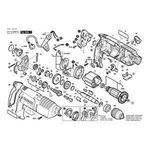 для ударной дрели Bosch GSB 18-2 RE 230 V 060117A703, деталировка 1